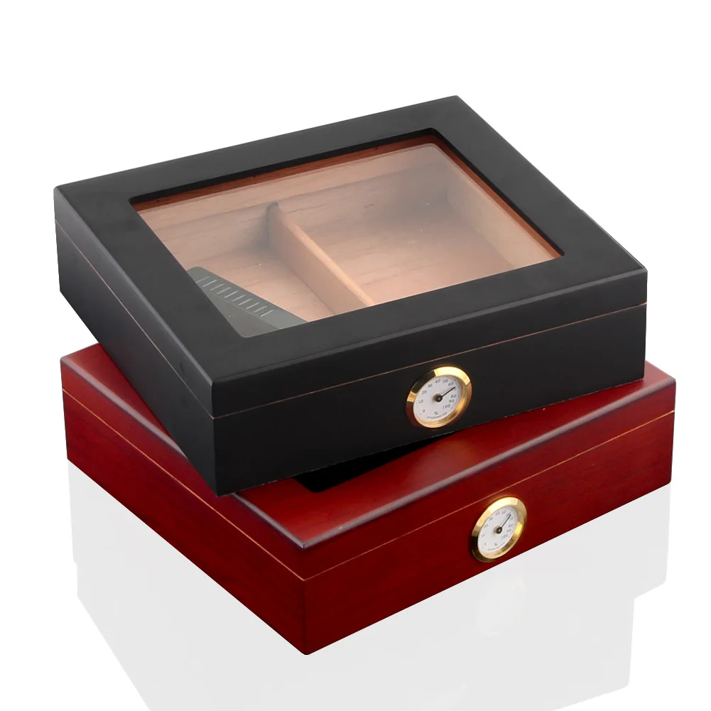 

Large capacity cigar humidor cedar wood humidor hygrometer professional cigar box portable HC-113R