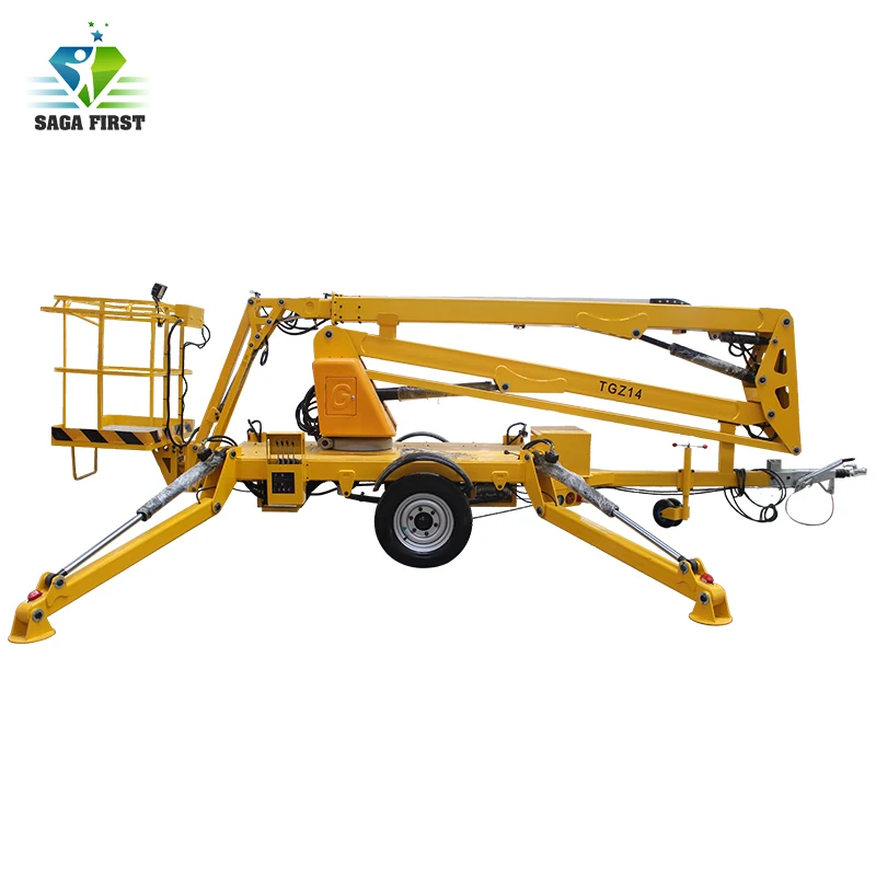 Буксируемая Рабочая платформа воздушный подъемник для уличных работ по