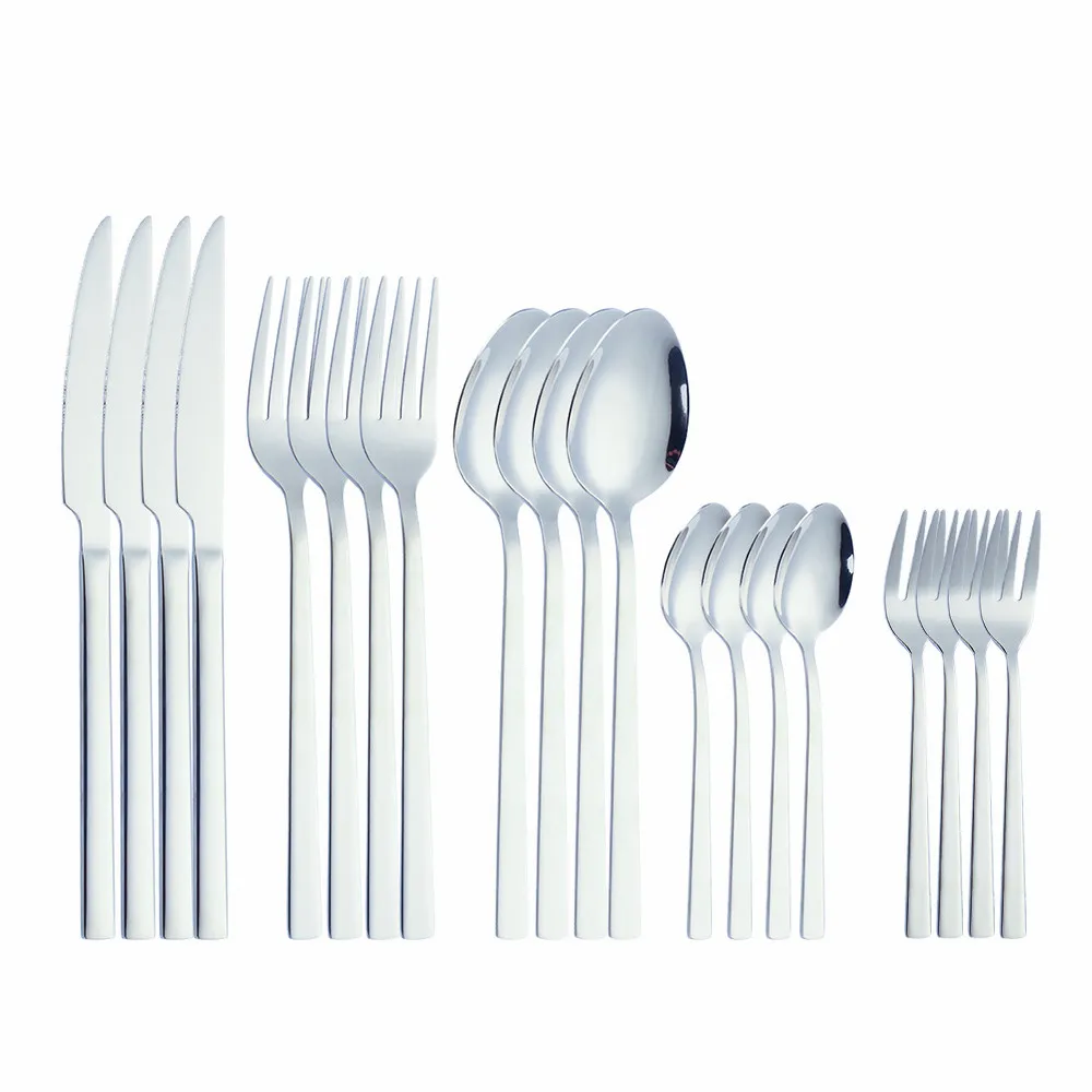

Kitchen Set Dinnerware Cutlery Set Tainless Steel Cutlery Forks Spoons Knives Set Silverware Full Complete Tableware for Kitchen