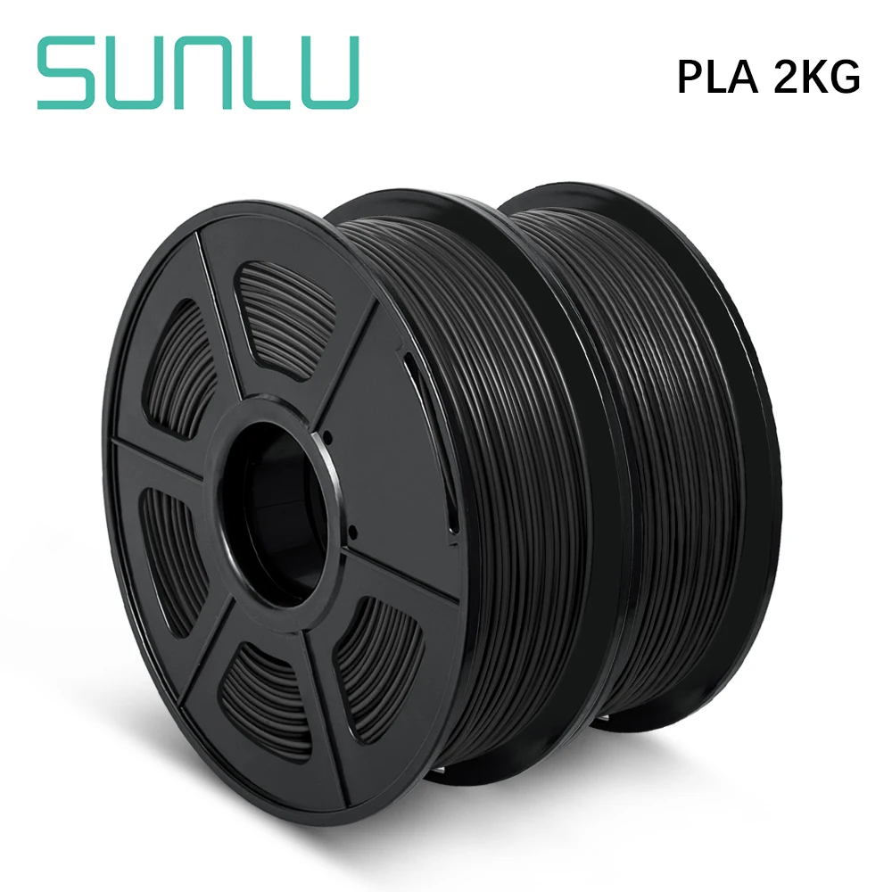 SUNLU PLA 2 Rolls 1KG/Roll 1.75MM Biodegradable No Bubble Knots Odorless Non-Toxic Bright Color For All FDM 3D Printer - купить по