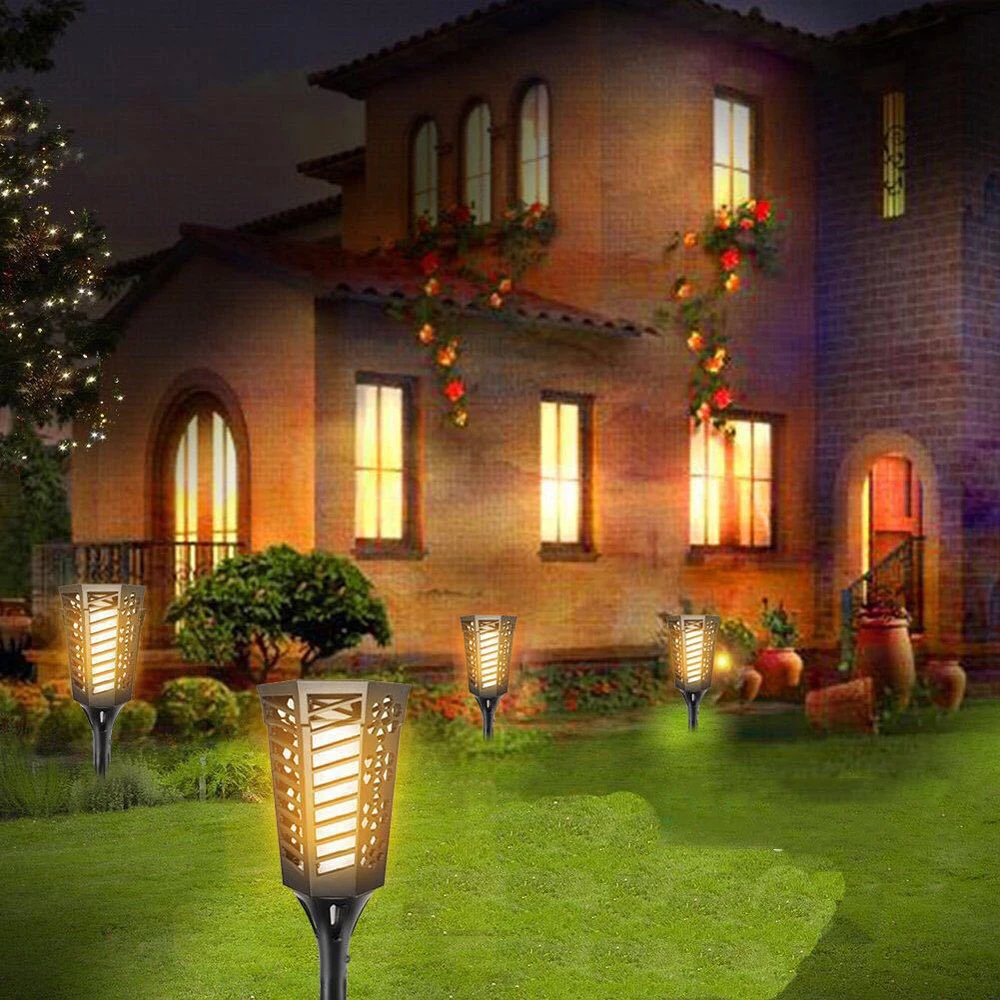 Светодиодный солнечный пламени светильник Открытый водонепроницаемый сад