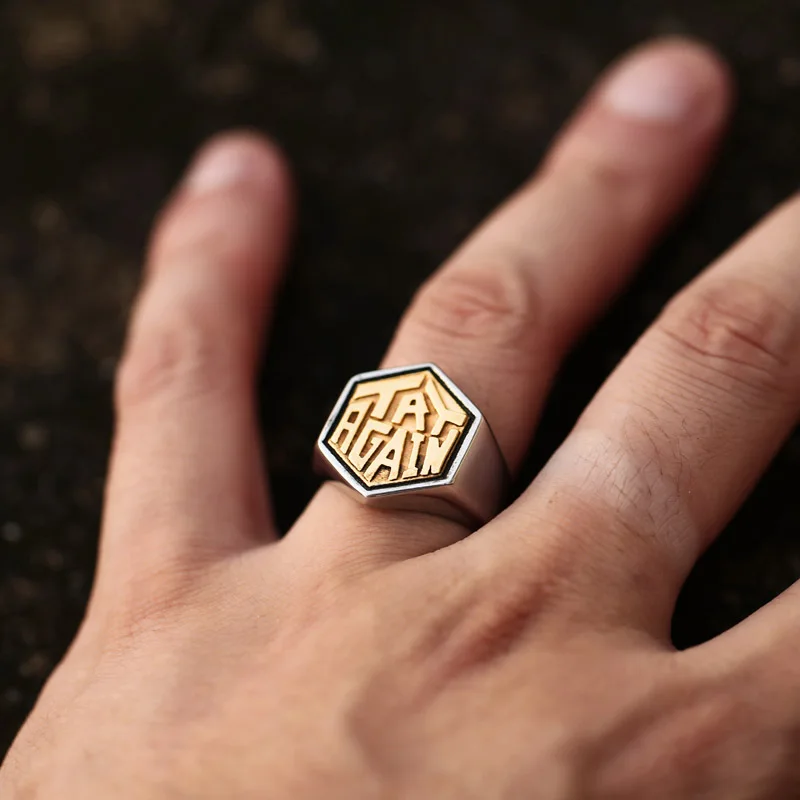 Мужское кольцо в стиле панк BEIER модное из нержавеющей стали 316L уникальный дизайн