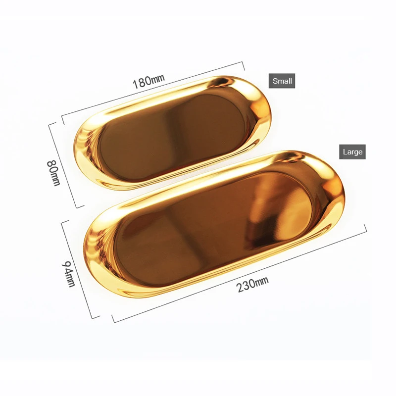 Скандинавский стиль золото/серебро/цвет нержавеющая сталь овальная тарелка