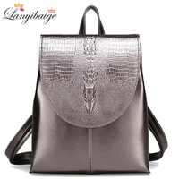 2020 new high quality pu leather backpacks women leisure travel backpack fashion school bags for girls mochila feminina