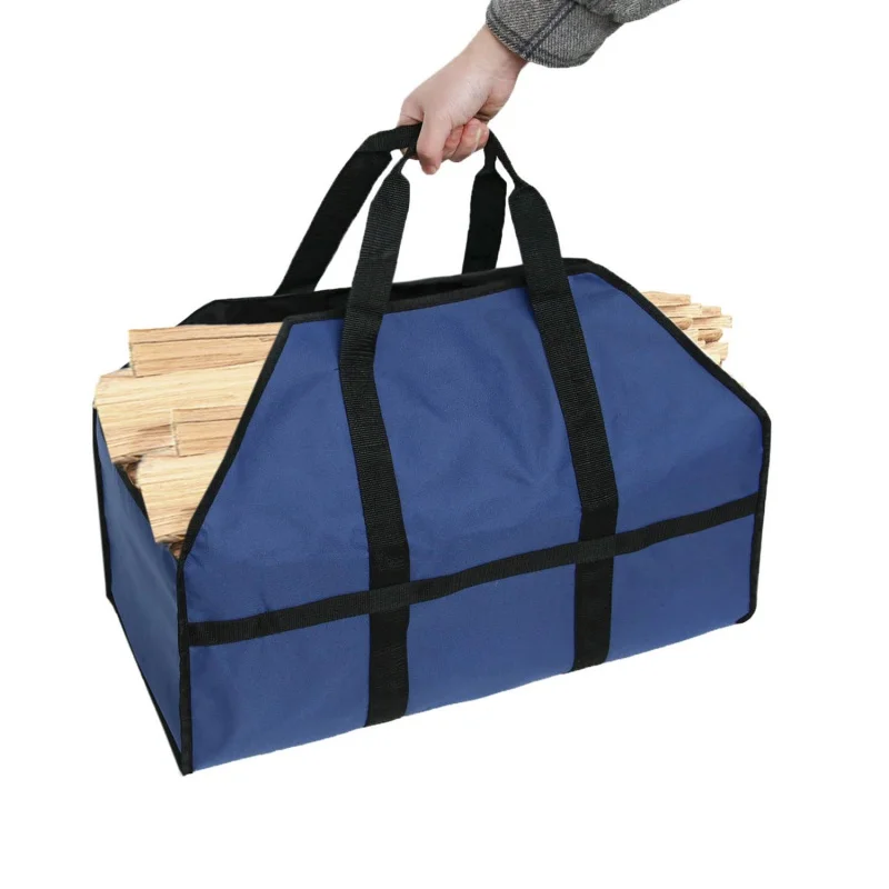 

Outdoor Tote Camping Carry Bags Duty Canvas Firewood Carrier Wood Log Holder Indoor Fireplace Firewood Totes Garden Tools