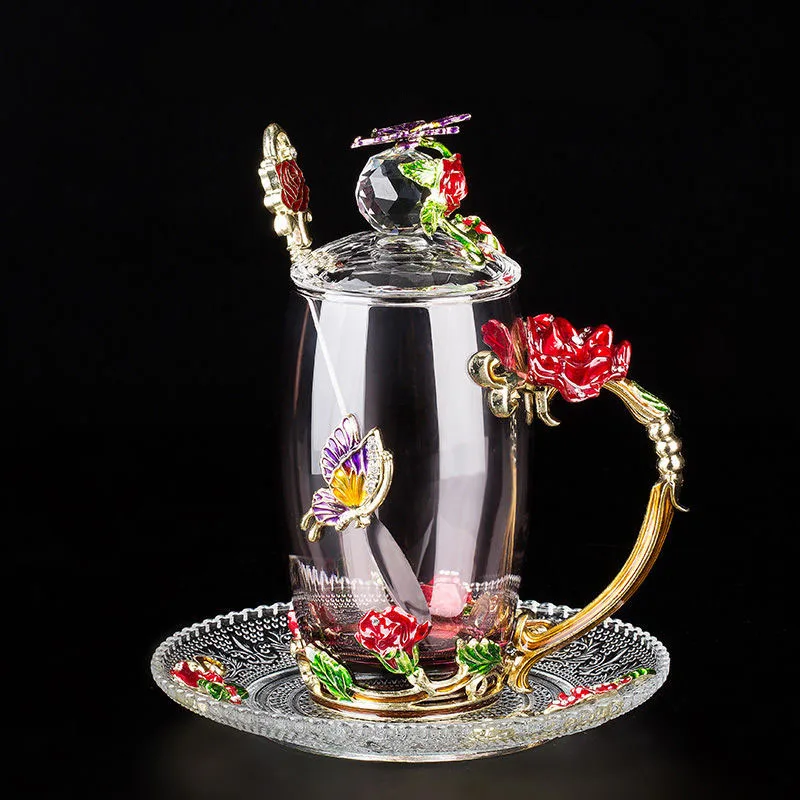 Женская чашка для пар молока праздничный подарок Хрустальная