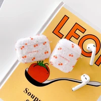 earphone case for airpods 21 fashion cute cherry pattern marble shell conch case for airpods pro airpods 3 soft earphones cover