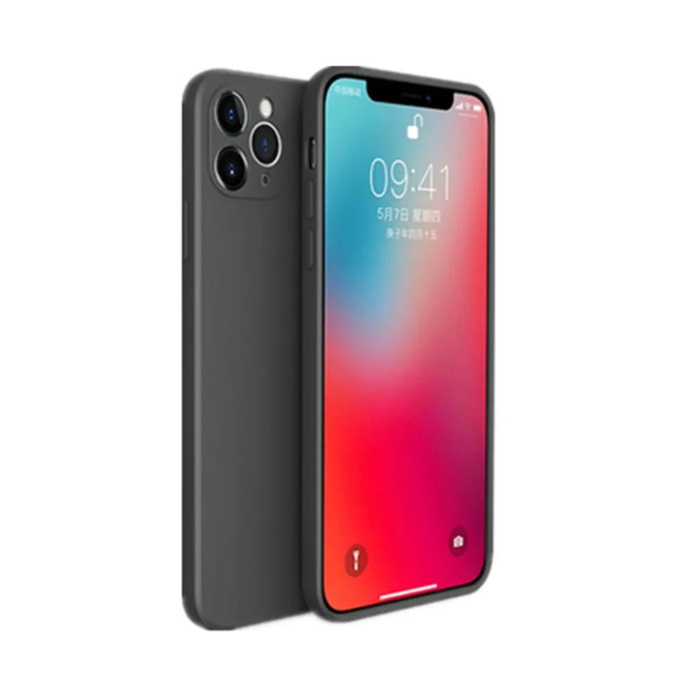 Квадратный чехол из жидкого силикона для iPhone 11 Pro Max силиконовые чехлы SE 2020