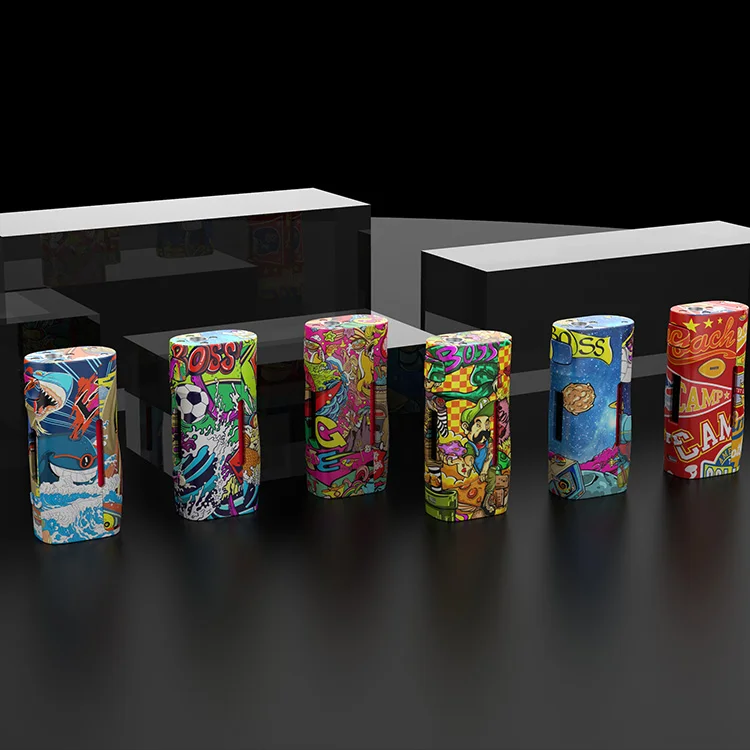 Граффити Шаблон Vape коробка мод сплав пластик Материал 80 Вт TC обход один 18650