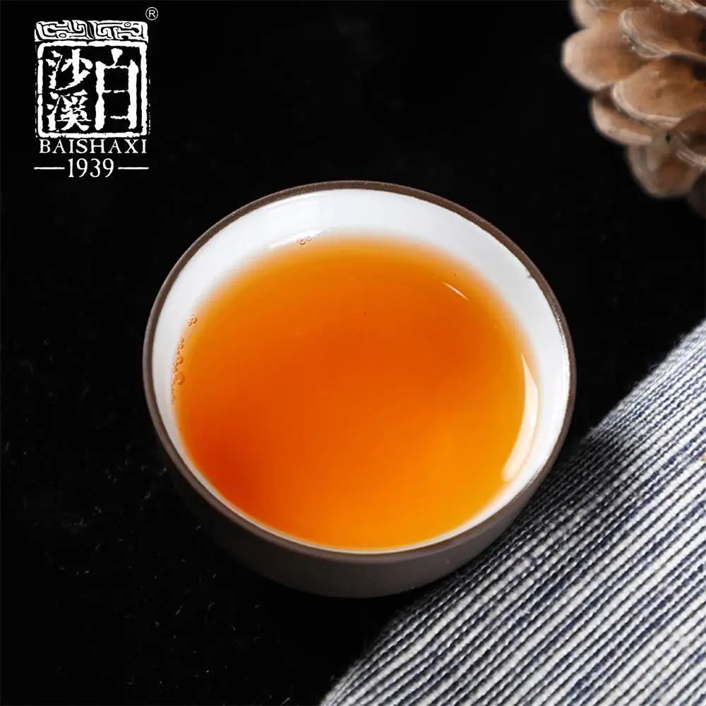 Китайский золотой цветок BaiShaXi Fu Cha 1953 Anhua кирпич с темным чаем 338 г китайский