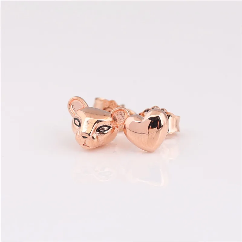 Серьги-гвоздики из стерлингового серебра новые серьги-гвоздики в виде львицы и