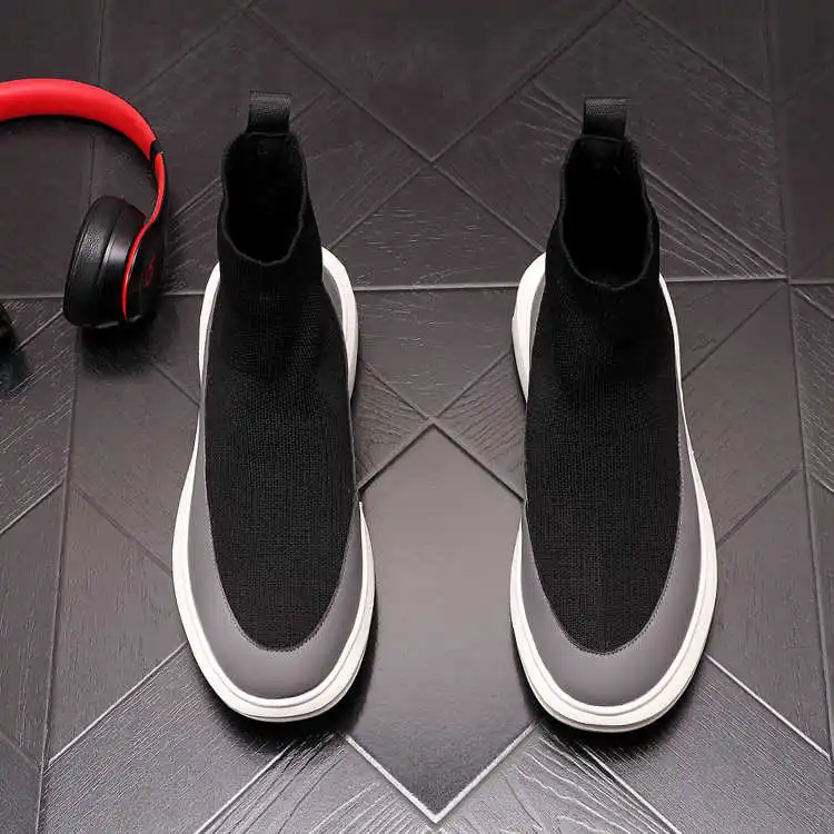 Jual Sepatu Kaus Kaki Pria Desainer Musim Panas Sneakers Hip Hop Sepatu Bot Pergelangan Kaki Atasan Tinggi Kasual Rajutan Hombre