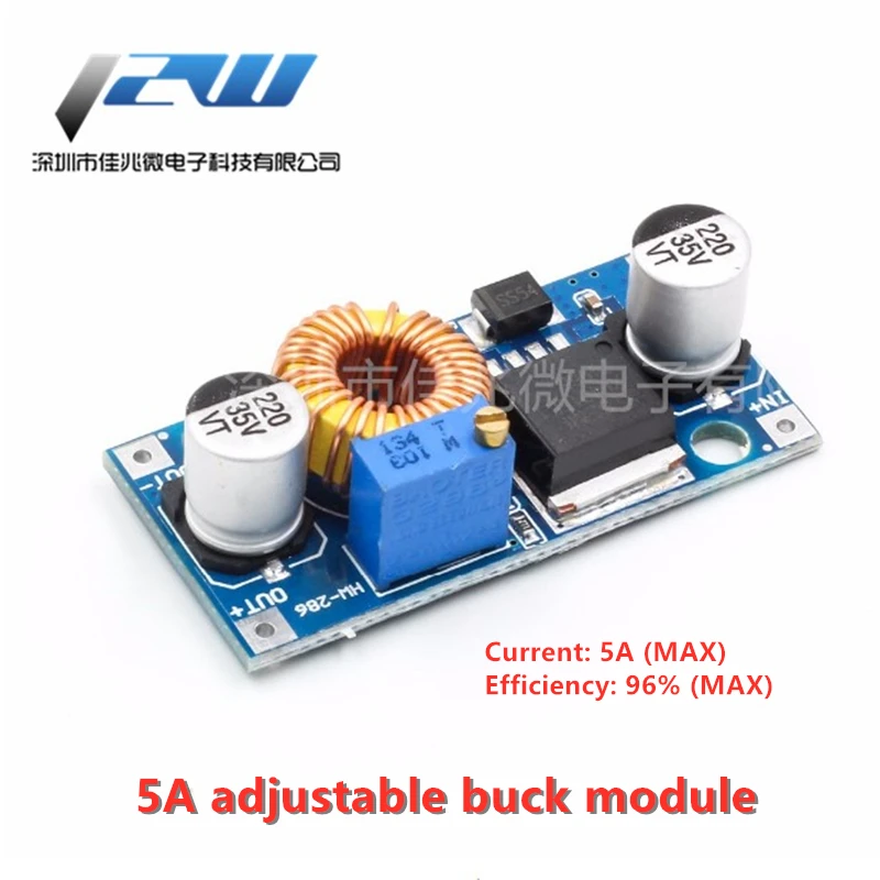 Регулируемый понижающий модуль 5A 24 В/12 В до 5 В/5A источник питания