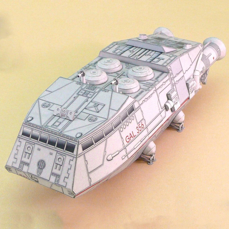 

1:120 Scale Battlestar Galactica Colonial Shuttle DIY Handcraft Paper Model Kit