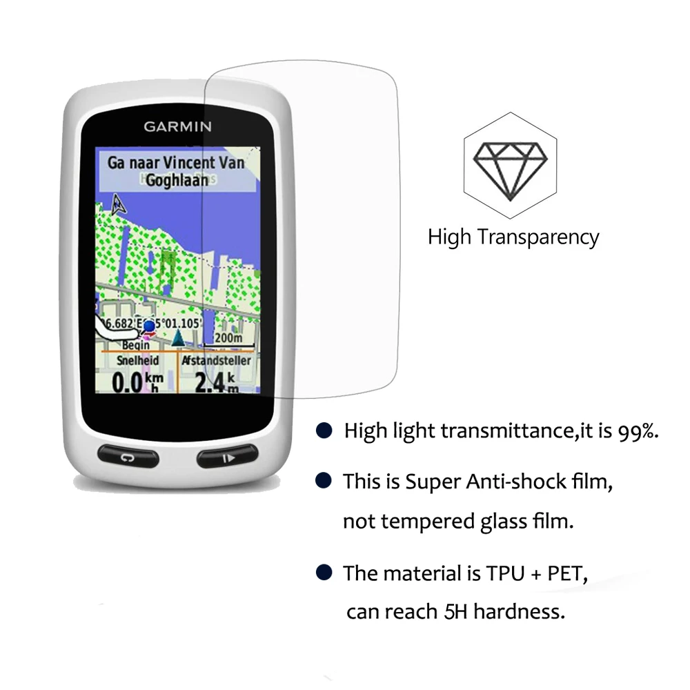 3 шт. Противоударная нанопленка для Garmin Edge 800 810 E800 E810 GPS Защита экрана от царапин