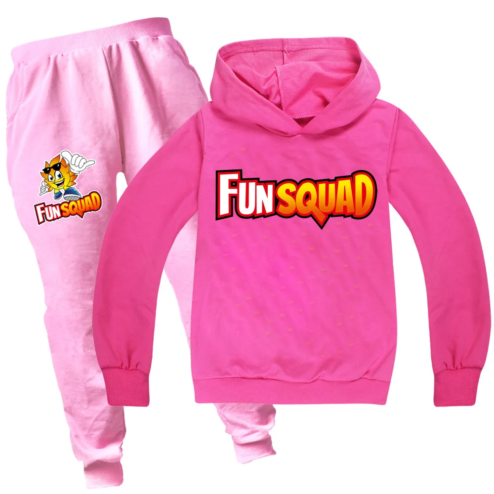Toddler Fun Squad game Hoodie Boy Clothing Suit Fashion Long Sleeve Kids T-shirt + Pants Big Kids Girl Sweatshirt Suit 2-16Y