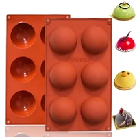 anaeat 6 holes silicone baking mold for baking chocolate half ball sphere mold cupcake cake diy muffin kitchen tools