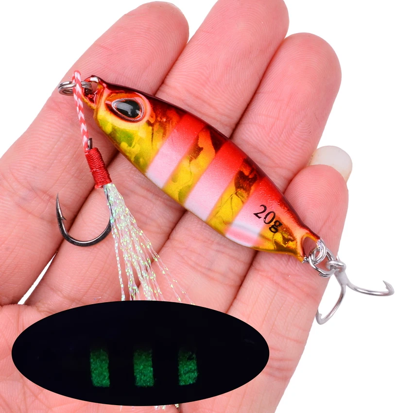 

7Pcs/lot Metal Cast Jig Saltwater Spoon 7g-15g-20g-30g-40g Shore Casting Jigging Lead Fish Sea Bass Fishing Lure Tackle