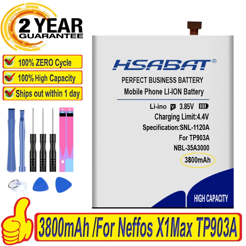 Аккумулятор HSABAT 100% для TP-link Neffos X1Max TP903A TP903C 3800 мАч | Мобильные телефоны и