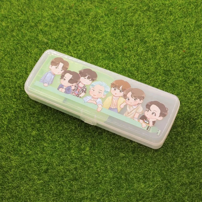 Оптовая продажа пластиковый пенал Kpop с милыми рисунками Bangtan Boys чехол для