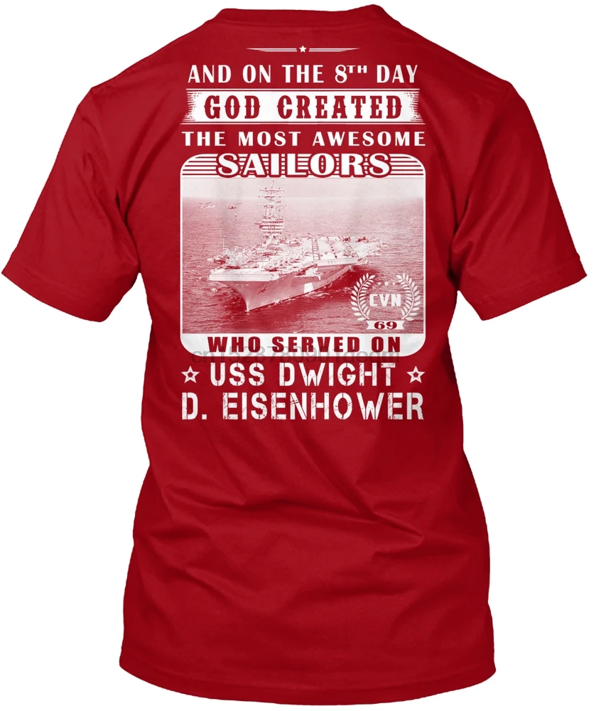 Мужская футболка USS DWIGHT D. EISENHOWER CVN69 (1) женская футболка|Мужские футболки| |