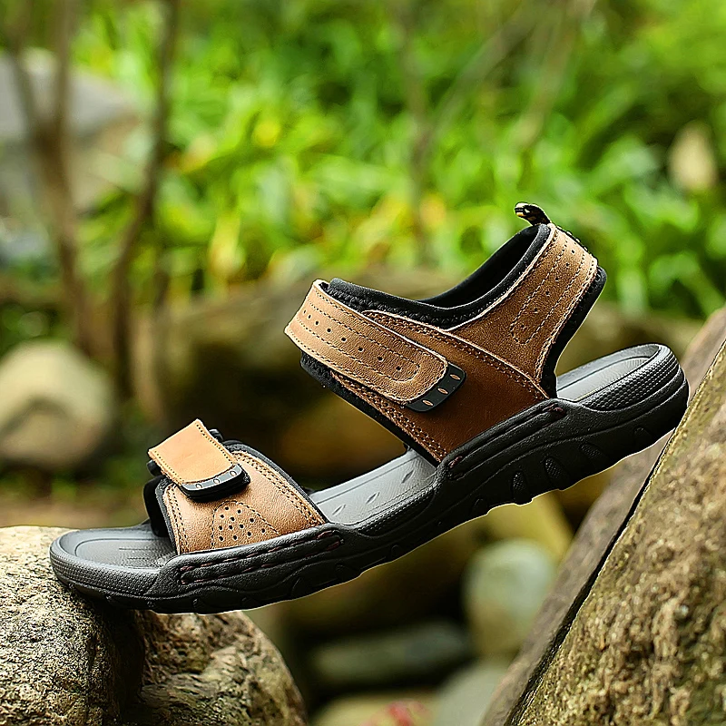 

Sandalia Masculina Couro Sandals Men Sandals-men Sandalias Deportivas Hombre Transpirables Rubber Summer Sandles For Roman Man