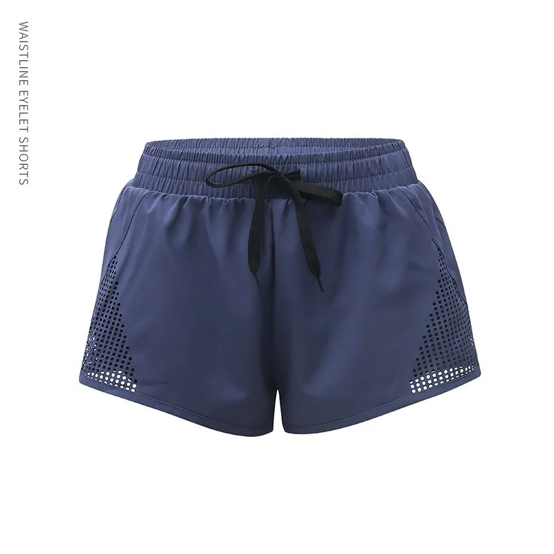 

Women Elastic Waist Workout Shorts with Liner Yoga Shorts