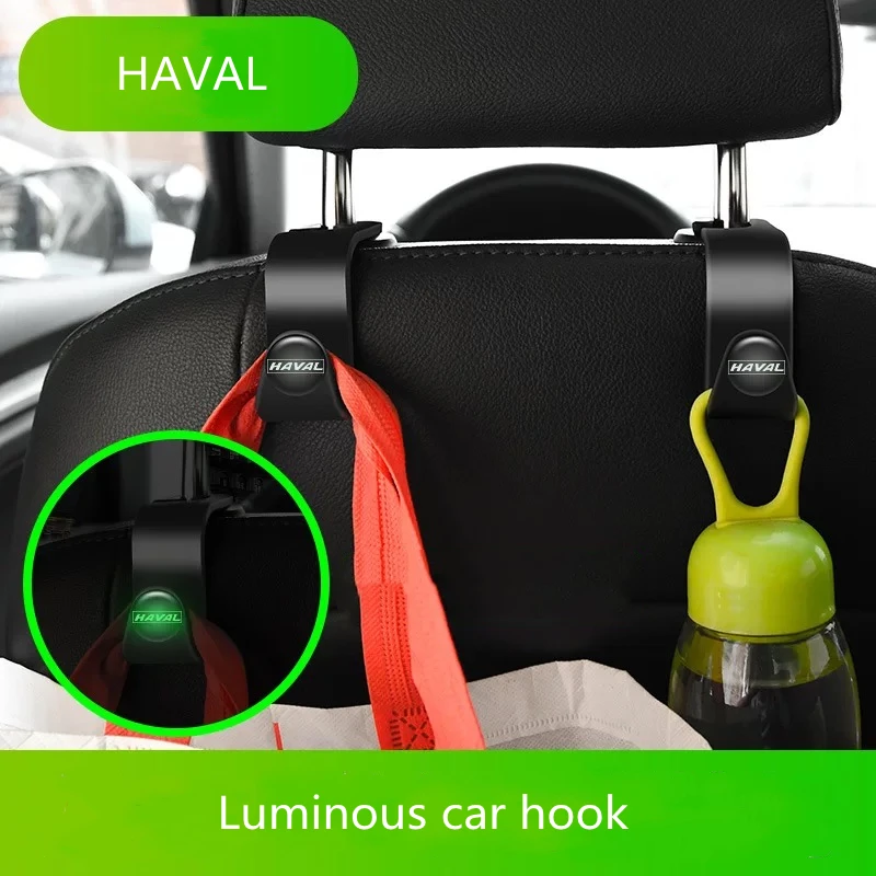 

2Pcs Multifunctional Car Luminous Hook Seat Back Hook Portable Hanger For Great Wall Haval Hover H2 H3 H4 H5 H6 F5 F7