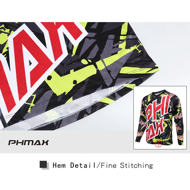 PHMAX велосипедная одежда спортивные майки дышащая быстросохнущая рубашка DH