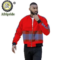 mens jacket african dashiki print classic zipper biker bomber stand collar jacket short coats outwear pockets slim fit s2014002