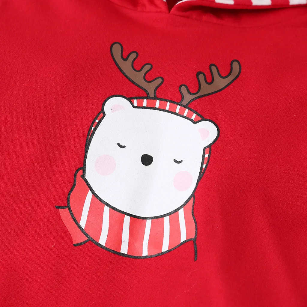 Рождественский принт для маленьких мальчиков и девочек толстовка с капюшоном