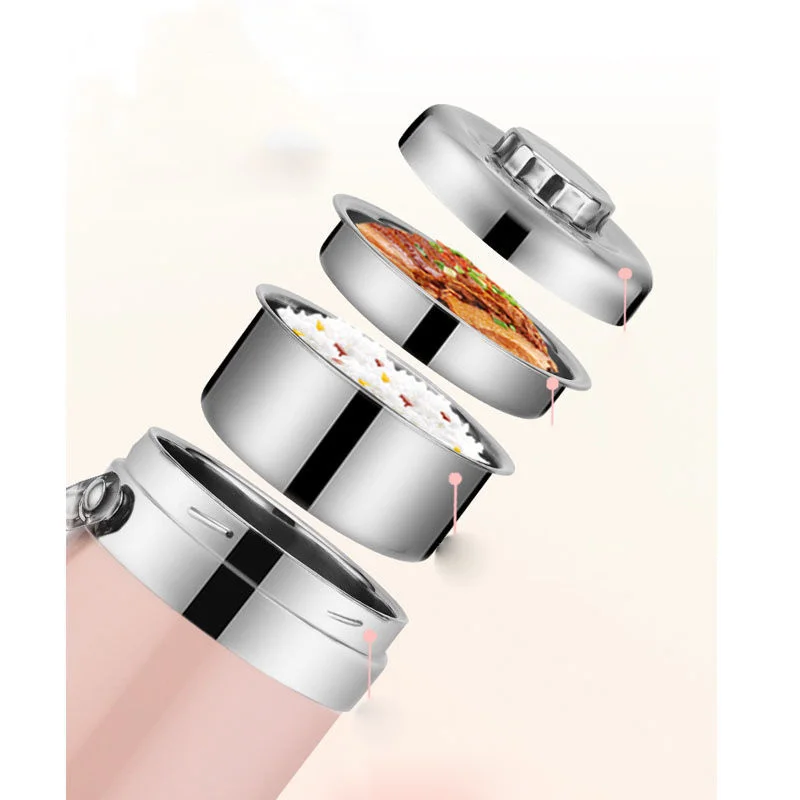 Двухслойная Нержавеющая сталь утепленная Коробки для обедов 3-слой