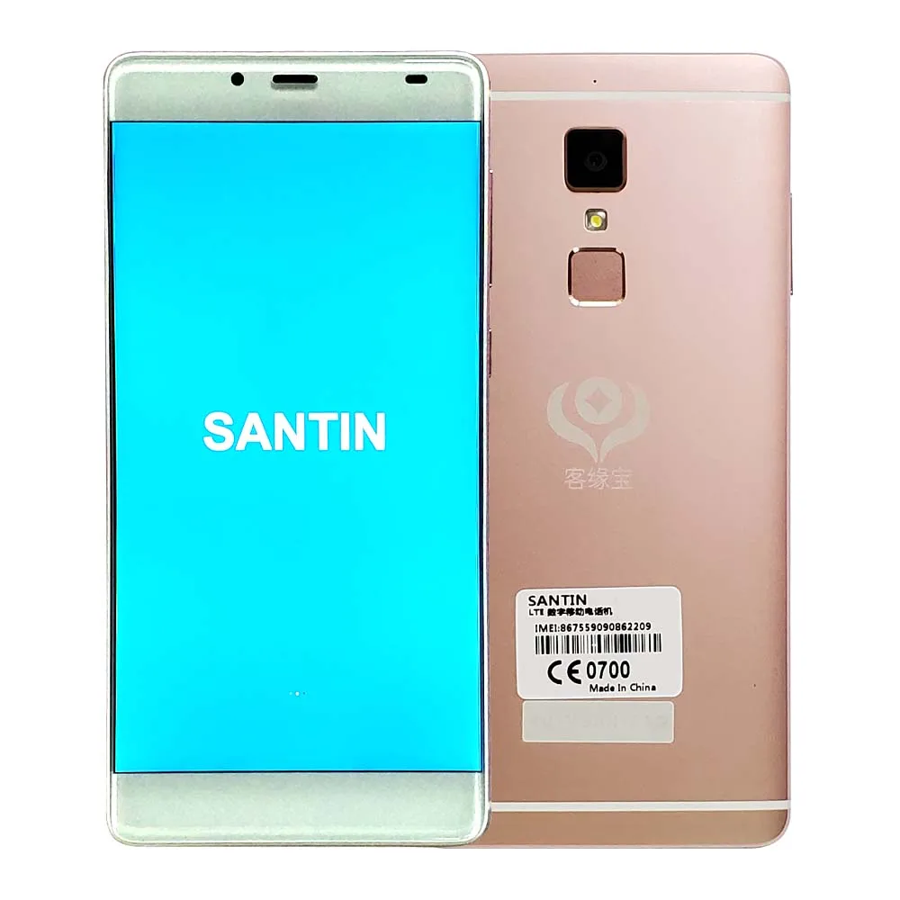 Rose Golden Сенсорный ID SANTIN KE1 металлический корпус 5,25 ''Full HD 4G LTE смартфон четырехъядерный телефон MTK6735 Android 6,0 2 Гб ram 16 Гб rom сотовый телефон - Цвет: Rose Golden