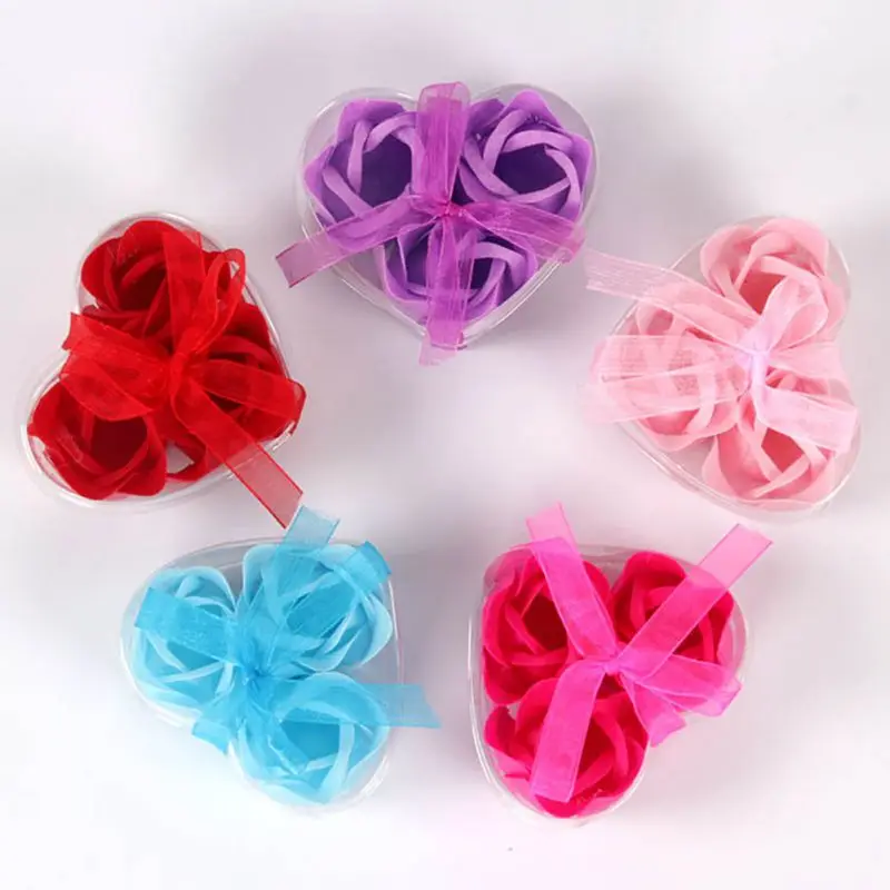 3 шт. сюрприз роза цветок для ванны лепестки тела ароматизированное мыло подарок