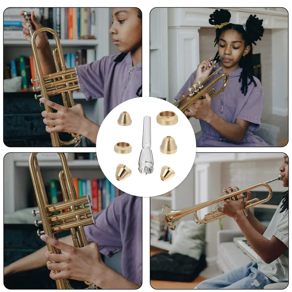 

7 Pcs Trumpet Parts Brass Trumpet Mouthpiece Trumpet Supplies Trumpet Embouchure