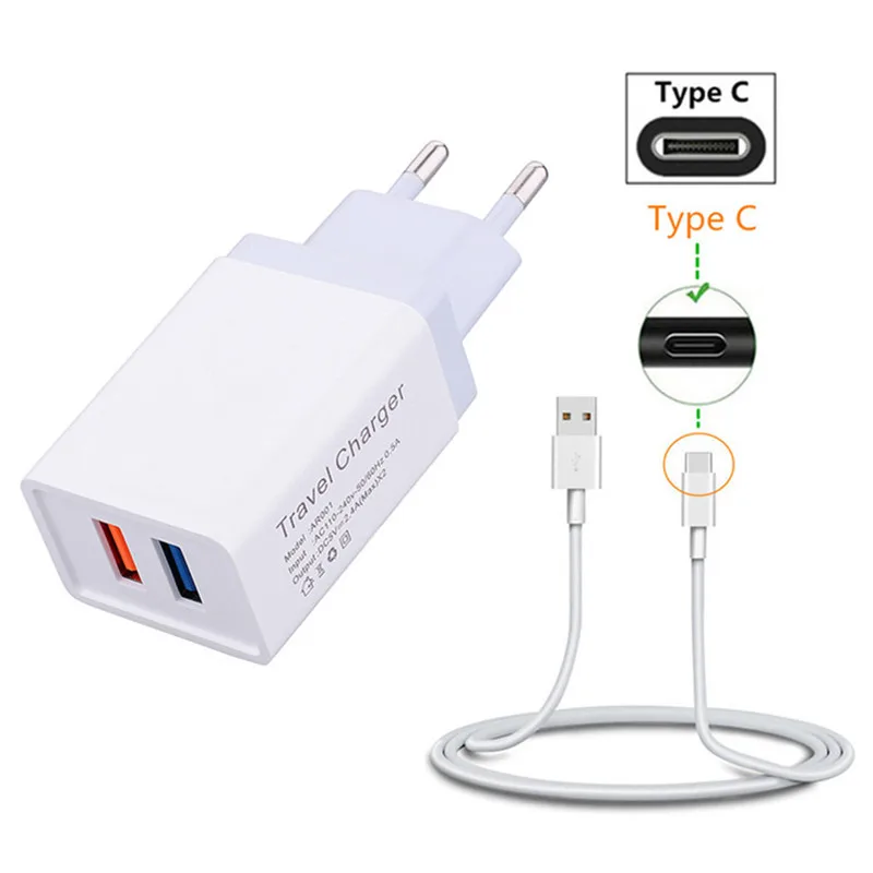 Настенный USB кабель для зарядки и передачи данных с портом Type C адаптер Samsung Galaxy S8 A5