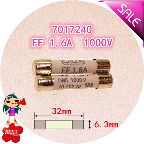 

FF 1.6 A DMI 1000 v 7017240 1.6 A 6.3 x32mm multimeter fuse insurance tube