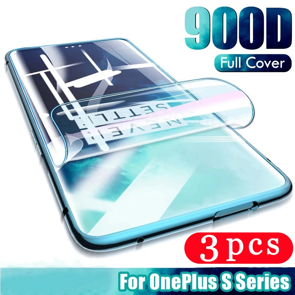 3/2/1Pcs soft full cover for oneplus 8T plus 8 7 7T pro Nord N10 N100 Clover 6 6T phone screen protector hydrogel film Not Glass | Мобильные