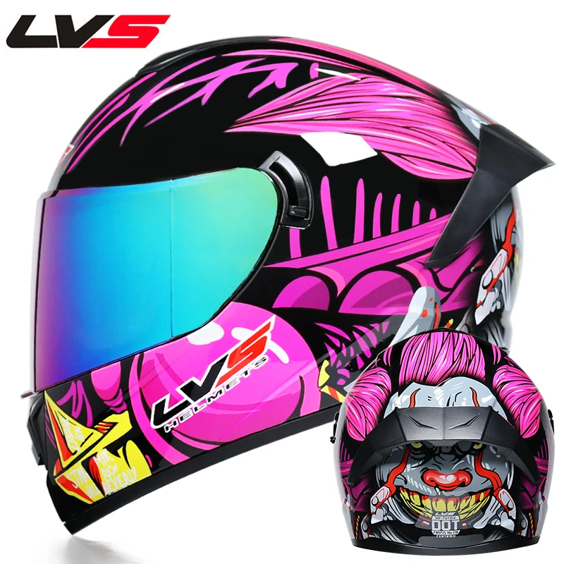 DOT Approved Safety Motorcycle Helmets Full Face Dual Lens Racing Helmet Strong Resistance Off Road Helmet 5