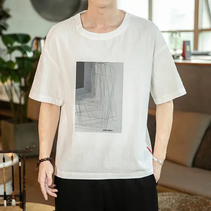 

Men's short sleeve t-shirt summer trend handsome casual half sleeve 4557