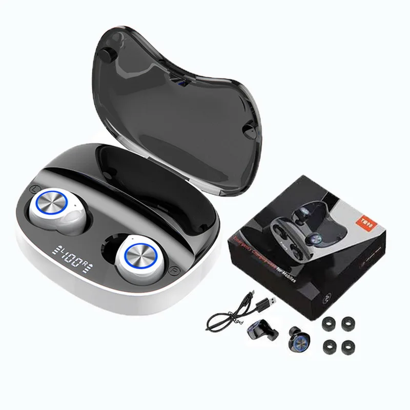 

TW90 Bluetooth Headphones Wireless Earphones HIFI Stereo Headset Waterproof Earpieces TWS Sport Earbuds