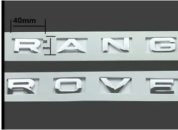 Подходит для RANGE ROVER глянцевая черная надпись капот багажника табличка с эмблемой Фирменная пластинка - Цвет: GLOSS SILVER