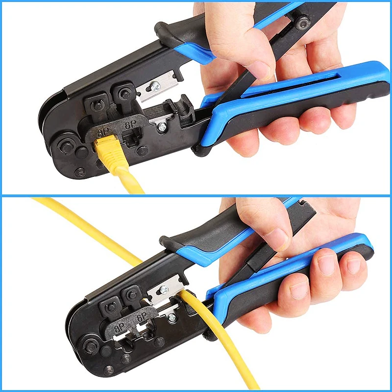 htoc network cable tester rj45 crimp tool kit cat5 cat6 crimping tool 20pcs connectors 20pcs covers and network wire stripper free global shipping