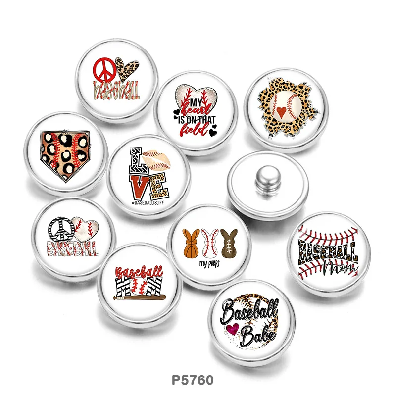 

Sports Glass Cabochons DIY Bracelet snap button jewelry glass Snap CP5760