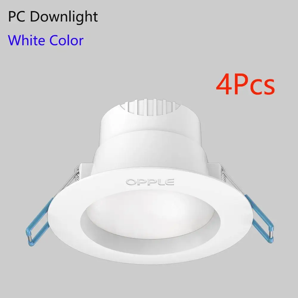 white color 4pcs Xiaomi Opple светодиодный светильник 3 Вт угол 120 градусов светильник ing белый светильник и теплый потолочный встраиваемый светильник для дома и офиса - Цвет: white color 4pcs