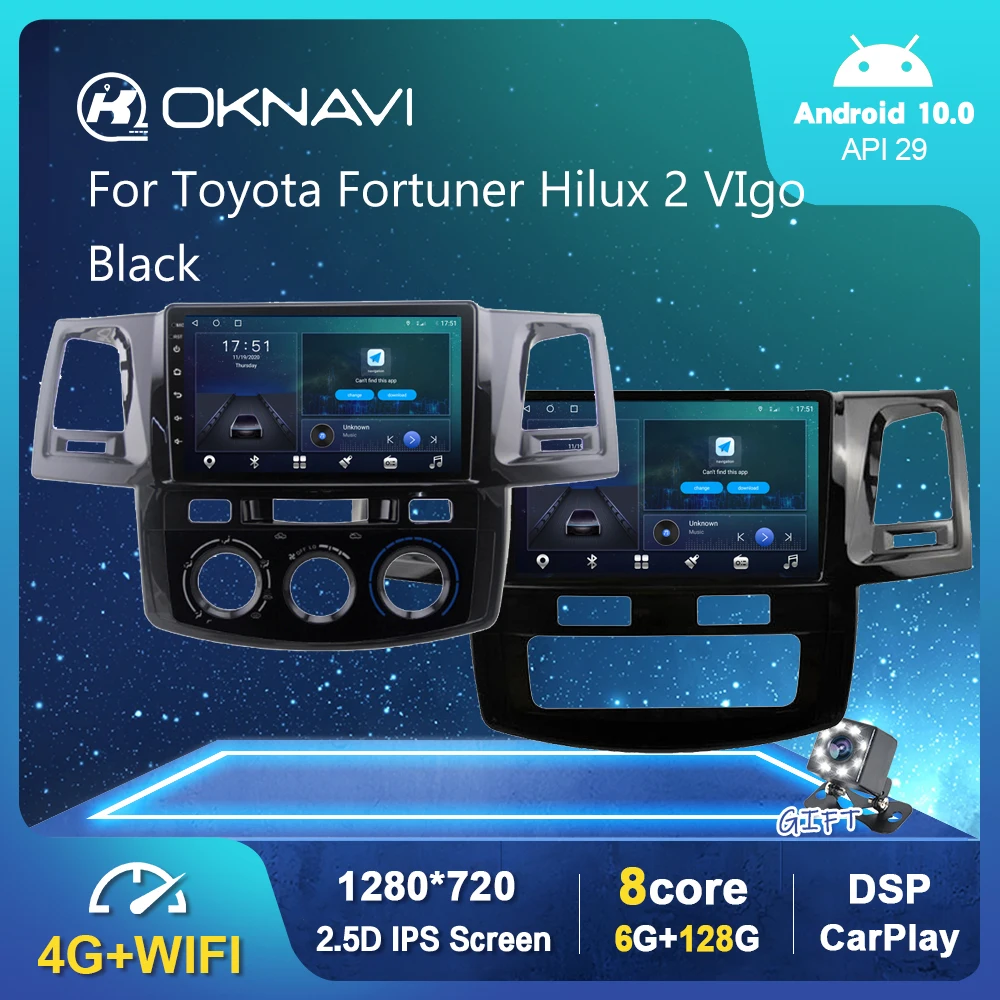 Автомагнитола на Android 10 0 мультимедийный плеер DSP для Toyota Fortuner Hilux 2 VIgo 2008 2014 AT MT