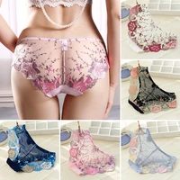sexy lace ladies panties floral embroidery seamless panties women silk panties ladies sexy underwear low waist