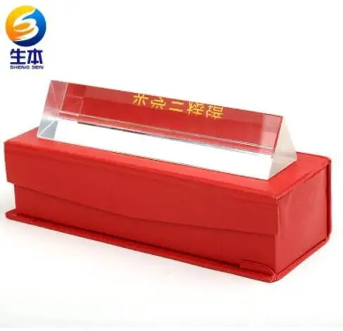 

5 10 15 18 20cm Gift Children Student Educational Physics Triple Glass Triangular Physics Prism Spectrum Science Teaching Aids