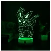 Популярная игра Покемон Eevee семейная серия 3D лампа USB мультфильм ночной Светильник СВЕТОДИОДНЫЙ 7 цветов Настольная лампа подарки для детей HUI YUAN бренд - Цвет: Sylveon