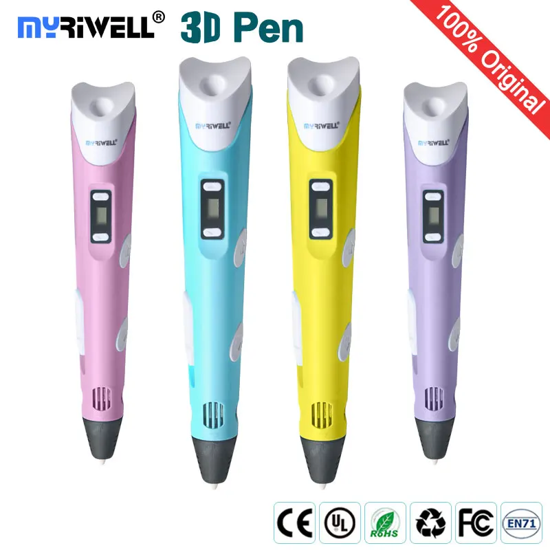 Myriwell 3D Ручка светодиодный экран DIY ручка печати 100 м ABS линия креативная игрушка